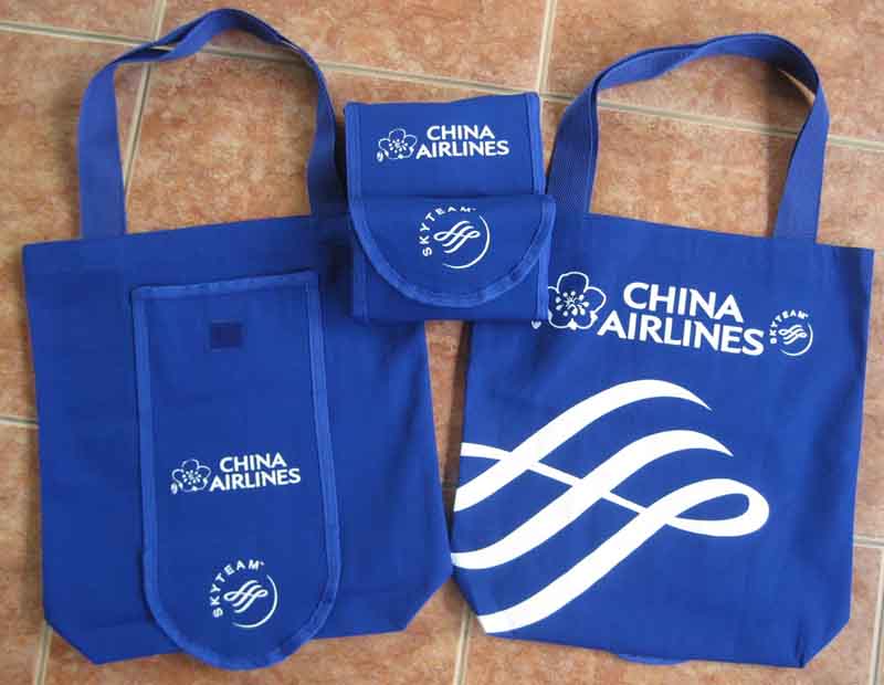 ถุงผ้าแคนวาส พับเก็บได้ China Airlines